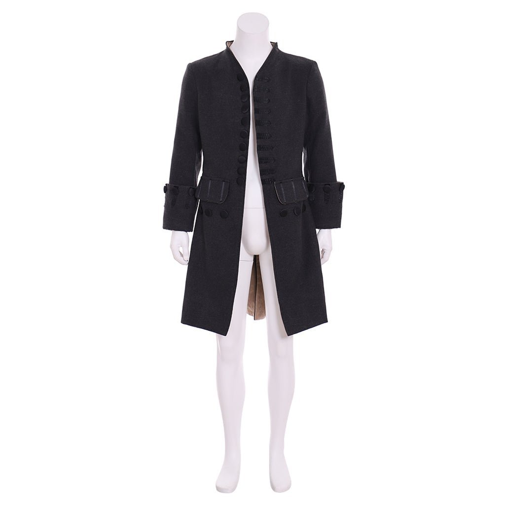 18th Century Black Rococo Colonial Uniform Cosplay for Men | Astricos-Astricos