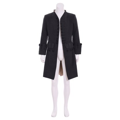 18th Century Black Rococo Colonial Uniform Cosplay for Men | Astricos-Astricos
