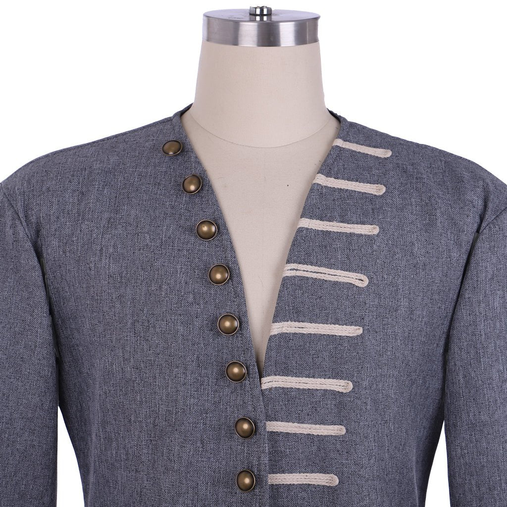 Men's Medieval Captain Sparrow-Inspired Pirates Jacket Cosplay Costume for Halloween-Astricos
