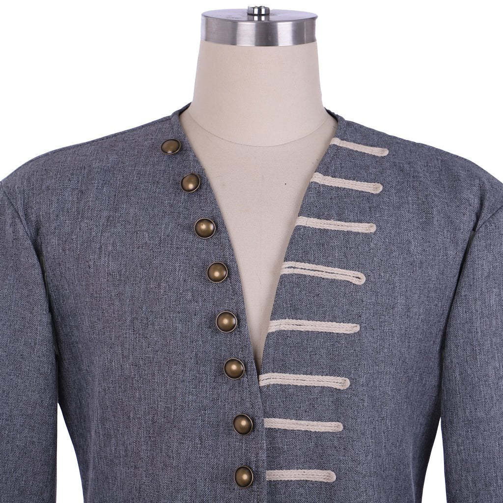 Men's Medieval Captain Sparrow-Inspired Pirates Jacket Cosplay Costume for Halloween-Astricos