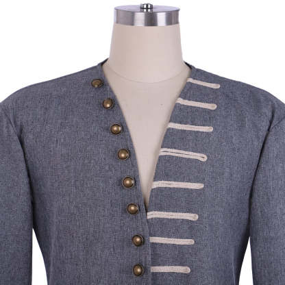 Men's Medieval Captain Sparrow-Inspired Pirates Jacket Cosplay Costume for Halloween-Astricos