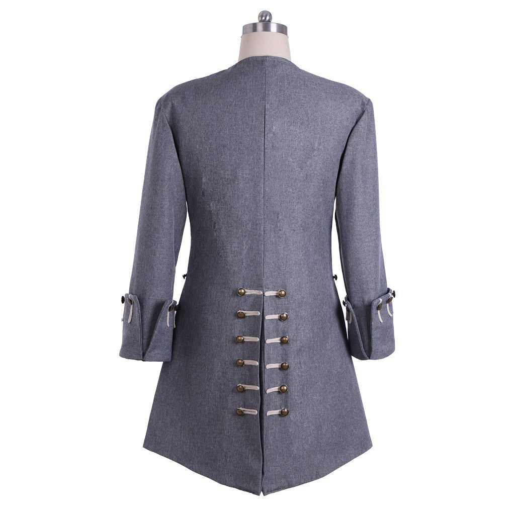 Men's Medieval Captain Sparrow-Inspired Pirates Jacket Cosplay Costume for Halloween-Astricos