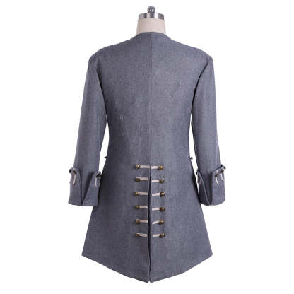 Men's Medieval Captain Sparrow-Inspired Pirates Jacket Cosplay Costume for Halloween-Astricos