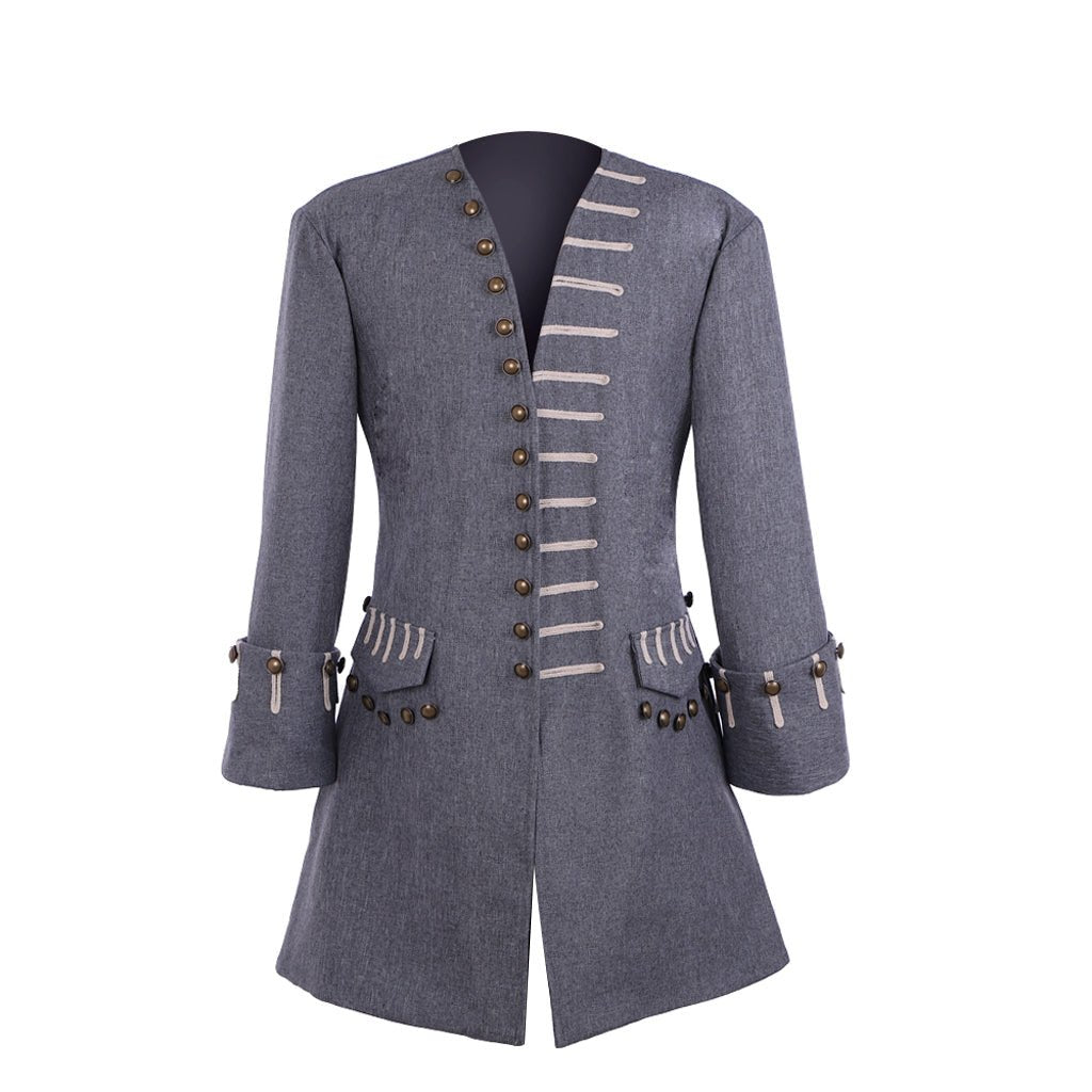 Men's Medieval Captain Sparrow-Inspired Pirates Jacket Cosplay Costume for Halloween-Astricos