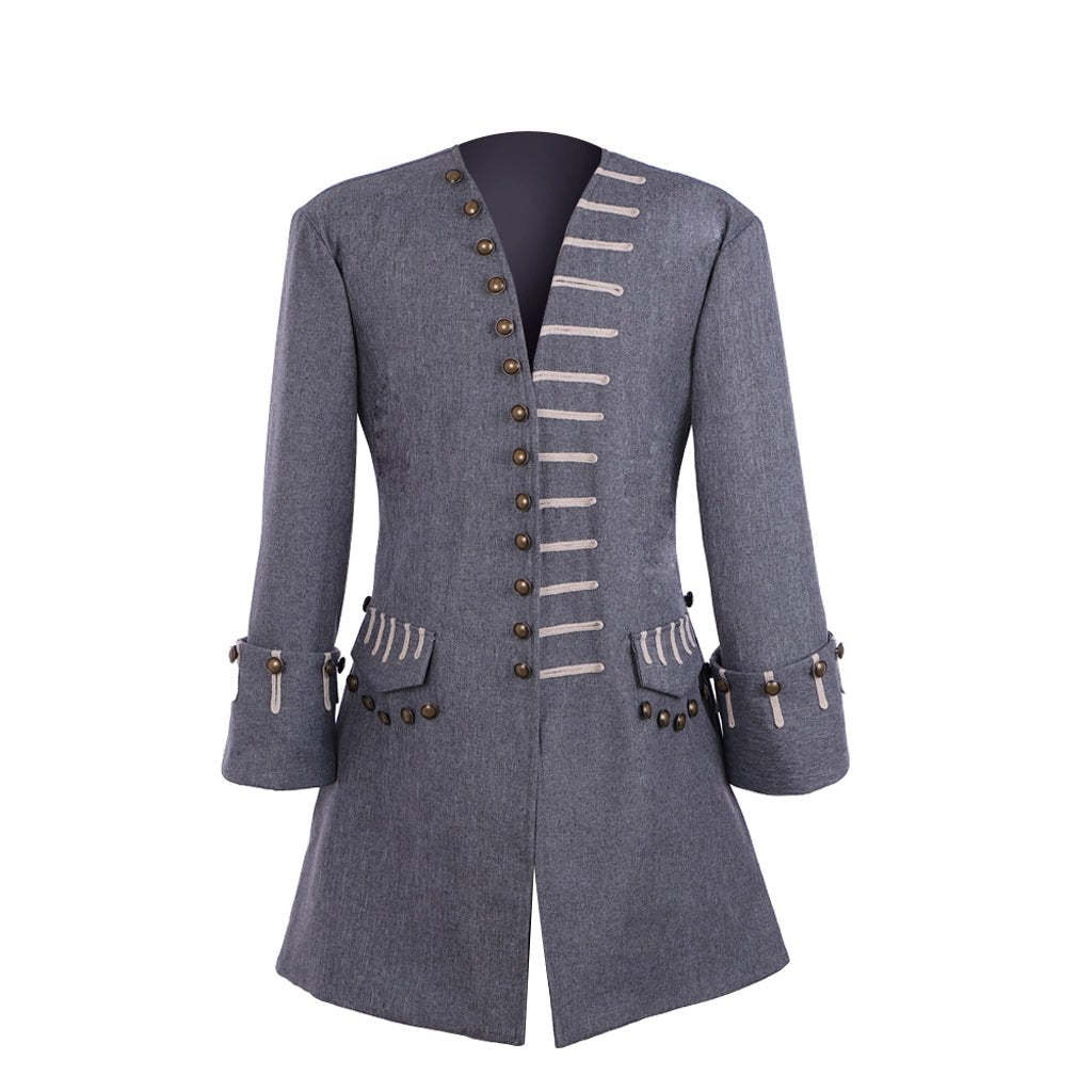 Men's Medieval Captain Sparrow-Inspired Pirates Jacket Cosplay Costume for Halloween-Astricos