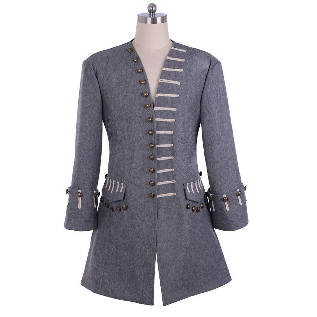 Men's Medieval Captain Sparrow-Inspired Pirates Jacket Cosplay Costume for Halloween-Astricos