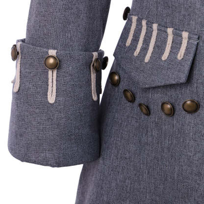Men's Medieval Captain Sparrow-Inspired Pirates Jacket Cosplay Costume for Halloween-Astricos