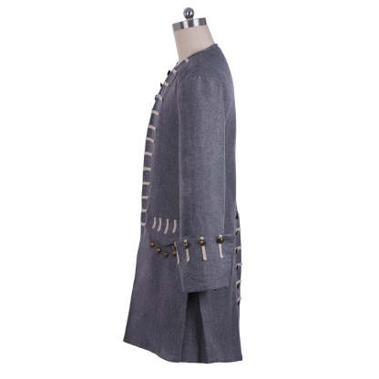Men's Medieval Captain Sparrow-Inspired Pirates Jacket Cosplay Costume for Halloween-Astricos