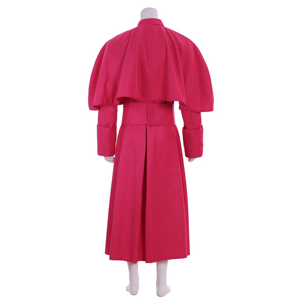 Men's Roman Clergy Soutane Costume - Red Medieval Cassock Robe with Belt | Astricos Cosplay-Astricos