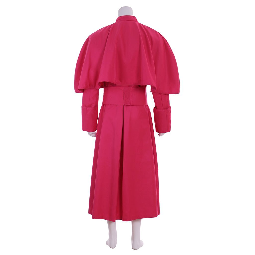 Men's Roman Clergy Soutane Costume - Red Medieval Cassock Robe with Belt | Astricos Cosplay-Astricos
