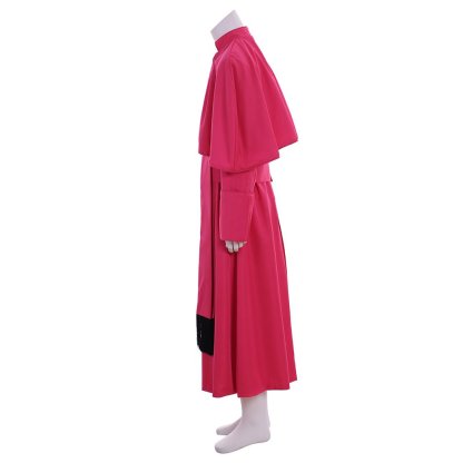 Men's Roman Clergy Soutane Costume - Red Medieval Cassock Robe with Belt | Astricos Cosplay-Astricos