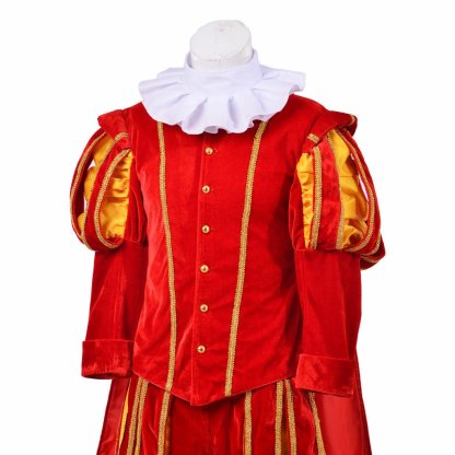 Men’s Tudor Renaissance Cosplay Costume - Elizabethan Era King’s Suit with Hat | Astricos-Astricos