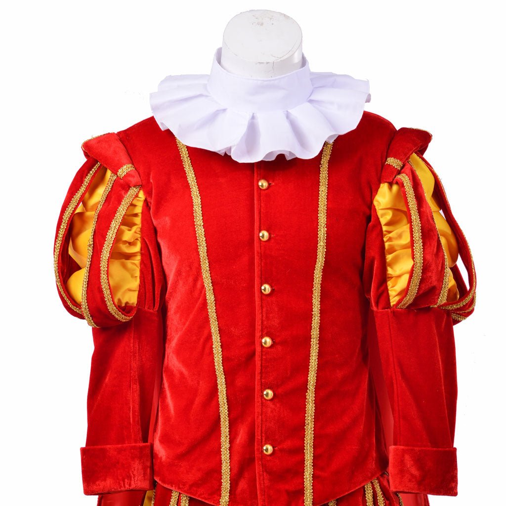 Men’s Tudor Renaissance Cosplay Costume - Elizabethan Era King’s Suit with Hat | Astricos-Astricos
