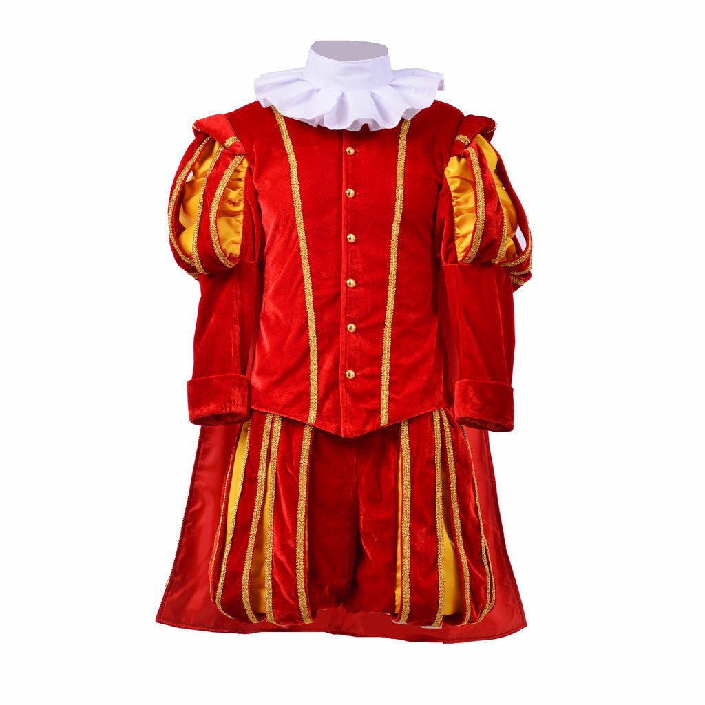 Men’s Tudor Renaissance Cosplay Costume - Elizabethan Era King’s Suit with Hat | Astricos-Astricos