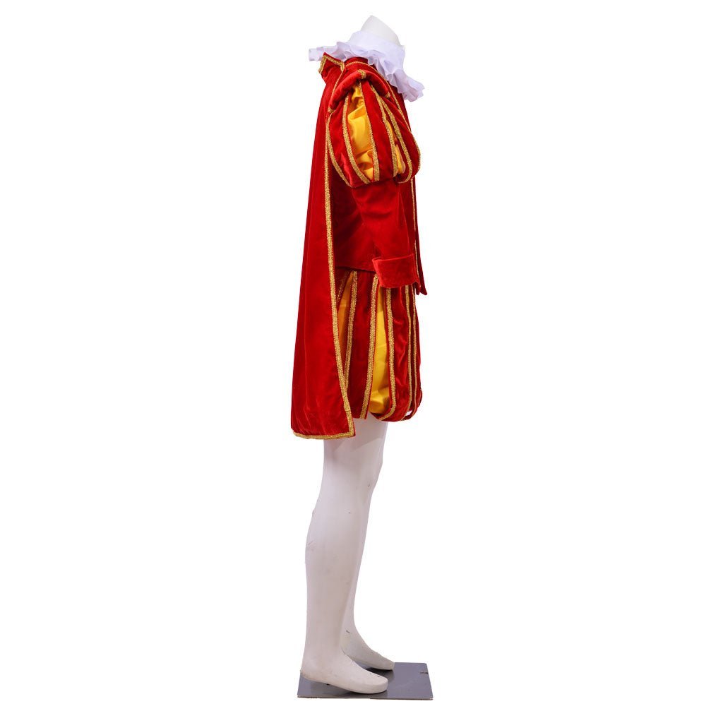 Men’s Tudor Renaissance Cosplay Costume - Elizabethan Era King’s Suit with Hat | Astricos-Astricos