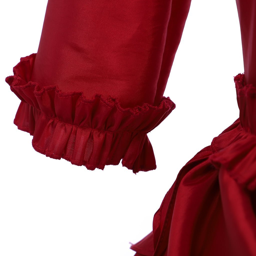 Mina Harker Vintage Victorian Red Ball Gown Cosplay Costume | Astricos-Astricos