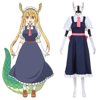 Miss Kobayashi's Dragon Maid Tohru Cosplay Costume - Premium Quality Outfit-Astricos