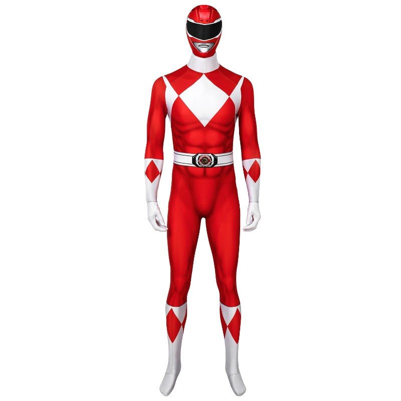 MMPR Red Ranger Suit Cosplay Jumpsuit – Mighty Morphin Power Rangers Costume - Astricos