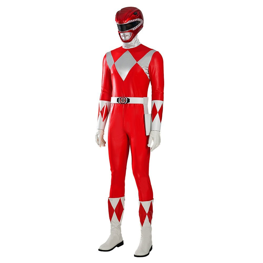 MMPR Red Ranger Suit Costume Cosplay Jumpsuit - Astricos