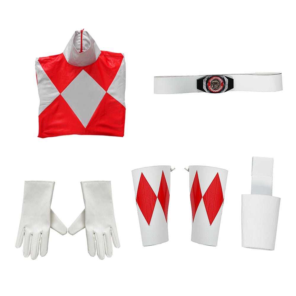 MMPR Red Ranger Suit Costume Cosplay Jumpsuit - Astricos