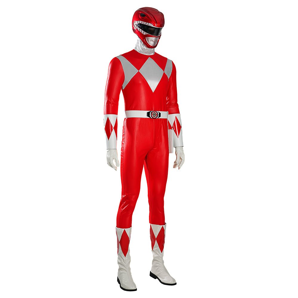 MMPR Red Ranger Suit Costume Cosplay Jumpsuit - Astricos