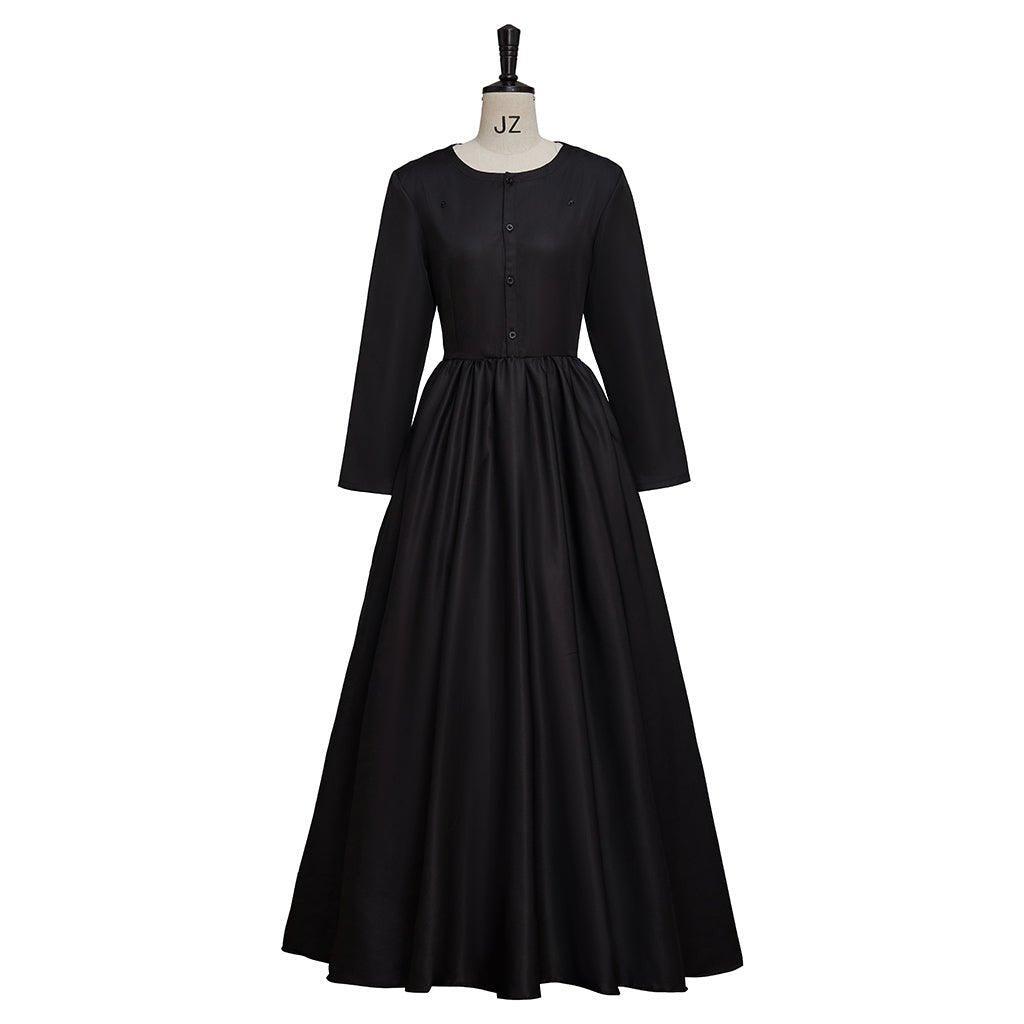 Sound of Music Maria Nun Costume Dress with Apron - Authentic Cosplay Outfit-Astricos