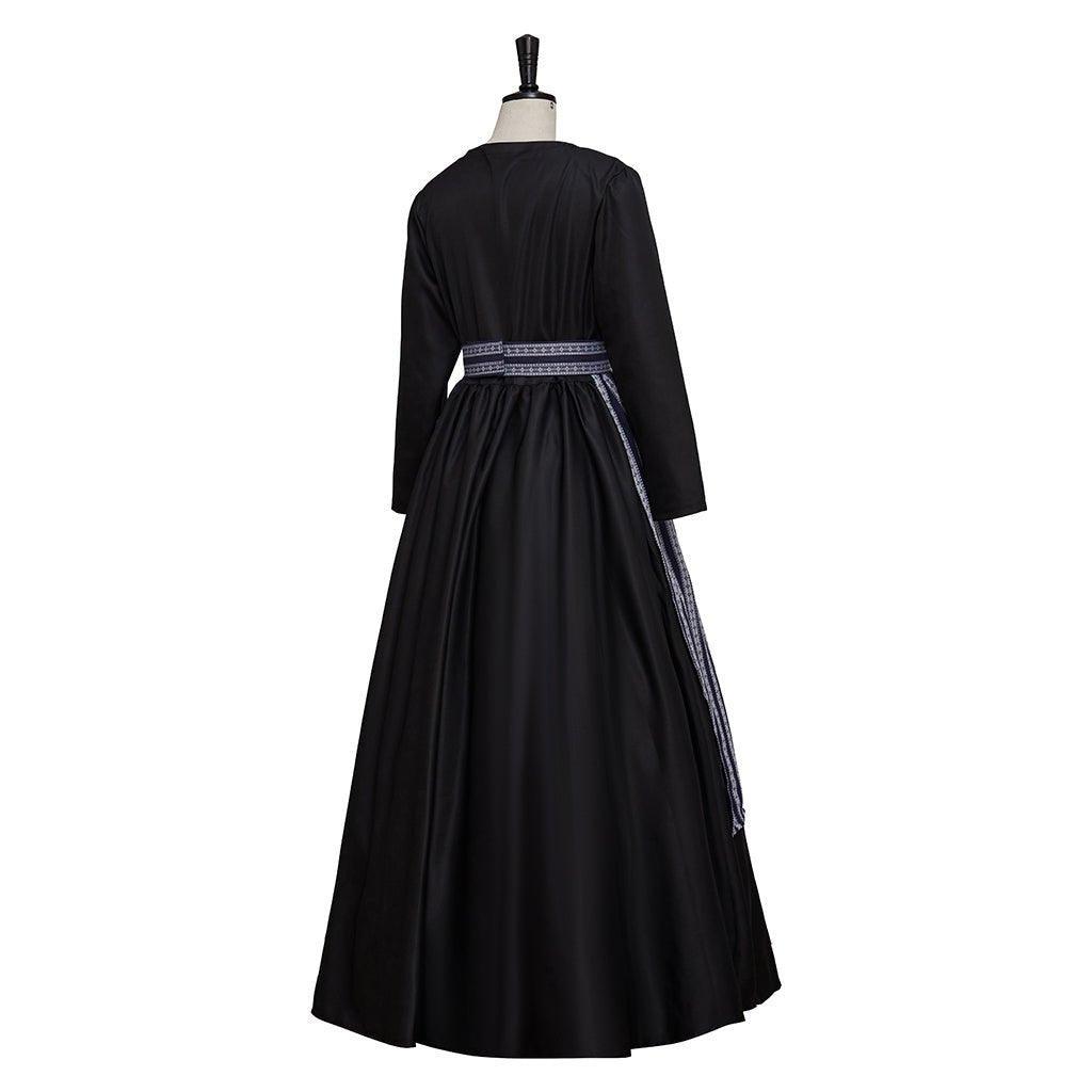Sound of Music Maria Nun Costume Dress with Apron - Authentic Cosplay Outfit-Astricos