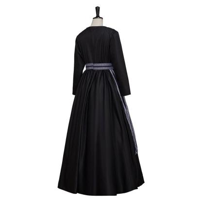 Sound of Music Maria Nun Costume Dress with Apron - Authentic Cosplay Outfit-Astricos