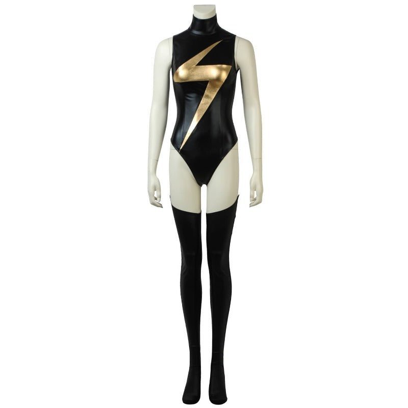 Ms.Shiny Superhero Costume - Red Waistband Movie Cosplay Halloween Outfit for Women - Astricos