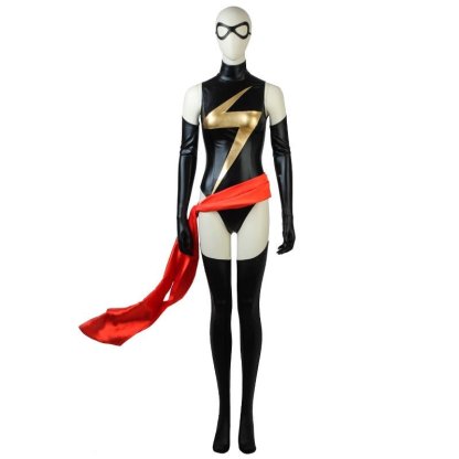 Ms.Shiny Superhero Costume - Red Waistband Movie Cosplay Halloween Outfit for Women - Astricos