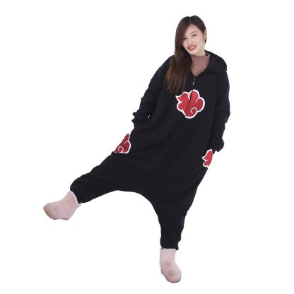 Naruto Akatsuki Rabbit Ear Onesie Cosplay Costume - Premium Fleece Anime Outfit-Astricos