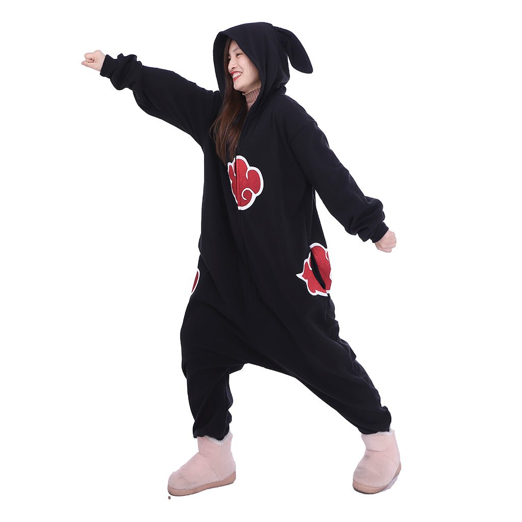 Naruto Akatsuki Rabbit Ear Onesie Cosplay Costume - Premium Fleece Anime Outfit-Astricos