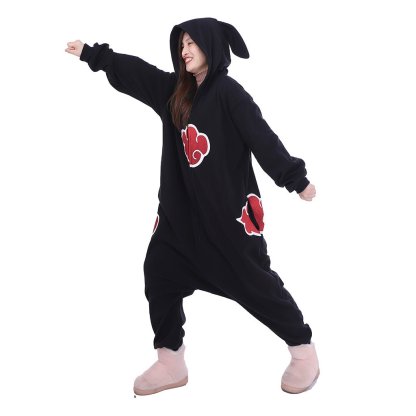 Naruto Akatsuki Rabbit Ear Onesie Cosplay Costume - Premium Fleece Anime Outfit-Astricos