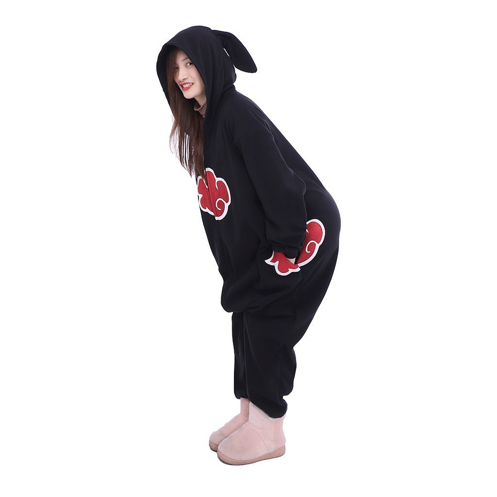 Naruto Akatsuki Rabbit Ear Onesie Cosplay Costume - Premium Fleece Anime Outfit-Astricos