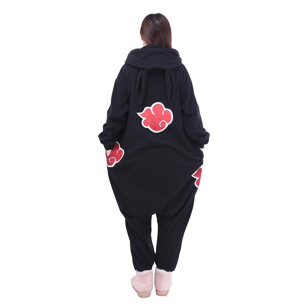 Naruto Akatsuki Rabbit Ear Onesie Cosplay Costume - Premium Fleece Anime Outfit-Astricos