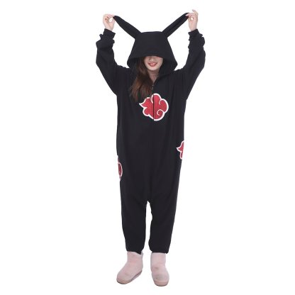 Naruto Akatsuki Rabbit Ear Onesie Cosplay Costume - Premium Fleece Anime Outfit-Astricos