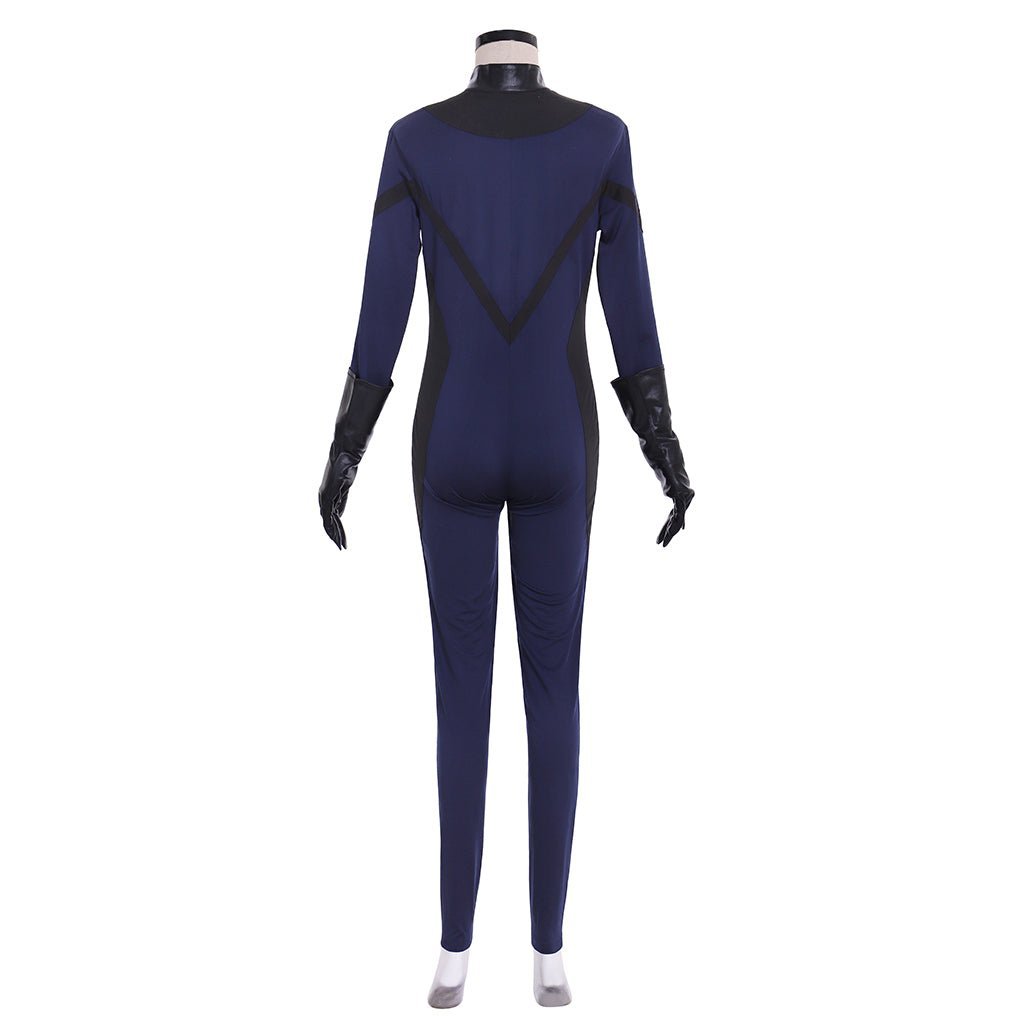 Navy Blue Spandex Fantastic Four Invisible Woman Cosplay Costume for Adults & Kids-Astricos