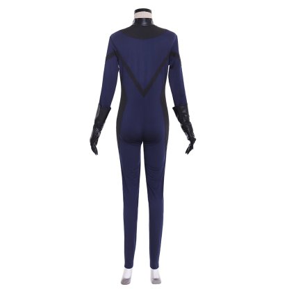Navy Blue Spandex Fantastic Four Invisible Woman Cosplay Costume for Adults & Kids-Astricos