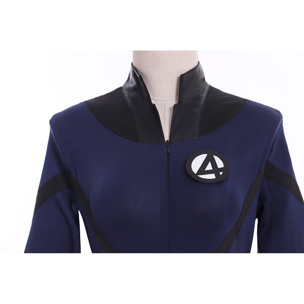 Navy Blue Spandex Fantastic Four Invisible Woman Cosplay Costume for Adults & Kids-Astricos