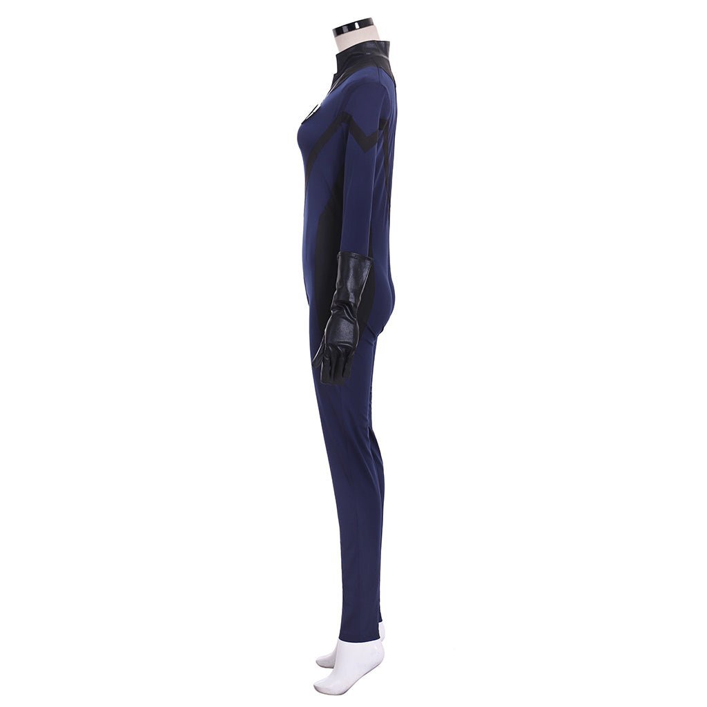 Navy Blue Spandex Fantastic Four Invisible Woman Cosplay Costume for Adults & Kids-Astricos