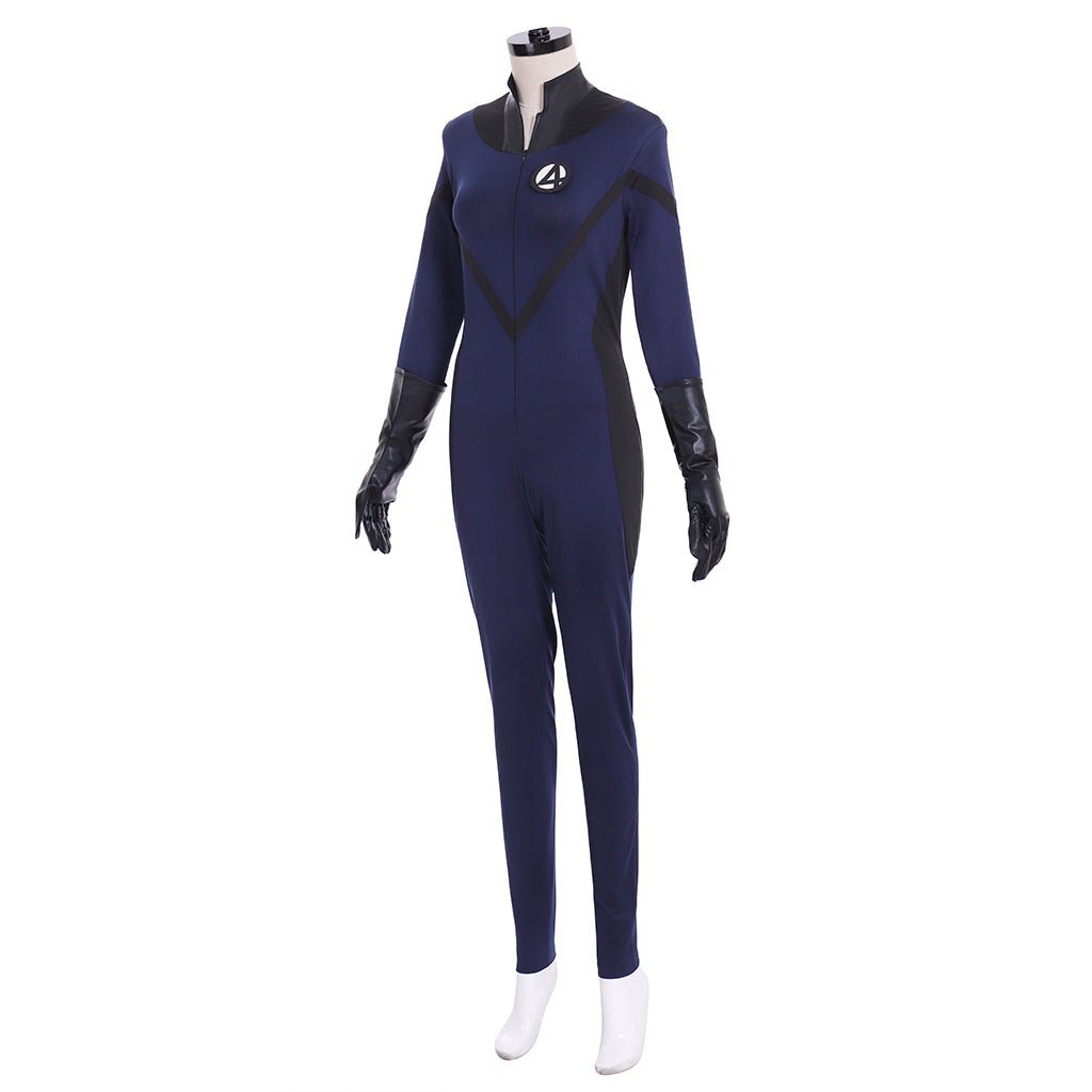 Navy Blue Spandex Fantastic Four Invisible Woman Cosplay Costume for Adults & Kids-Astricos