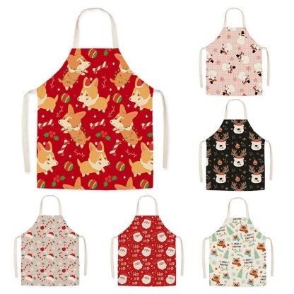 Premium Linen Christmas Kitchen Apron for Adults & Kids - Anti-Fouling & Decorative-Astricos