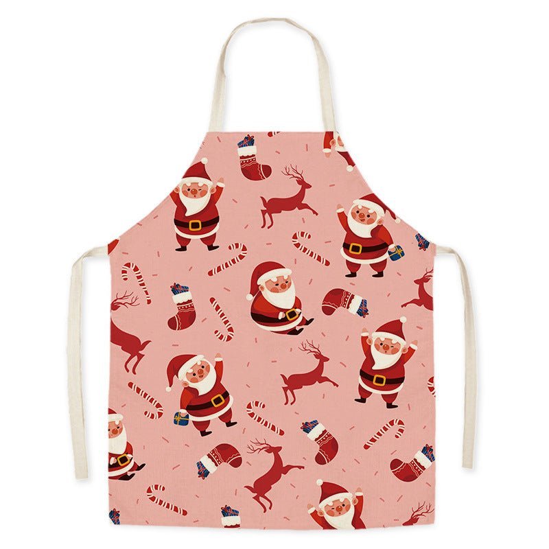 Premium Linen Christmas Kitchen Apron for Adults & Kids - Anti-Fouling & Decorative-Astricos