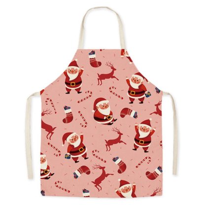 Premium Linen Christmas Kitchen Apron for Adults & Kids - Anti-Fouling & Decorative-Astricos