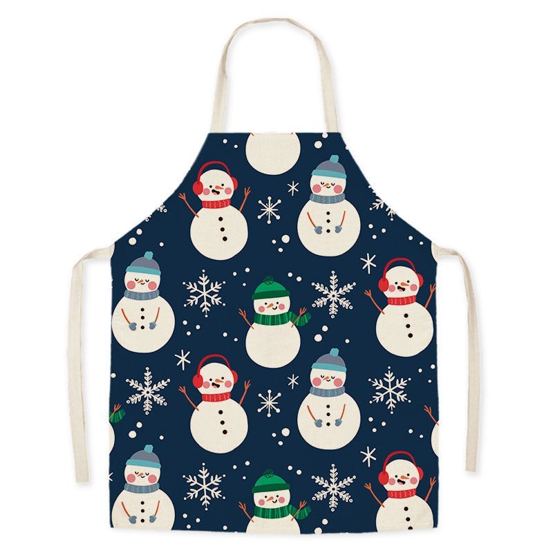 Premium Linen Christmas Kitchen Apron for Adults & Kids - Anti-Fouling & Decorative-Astricos