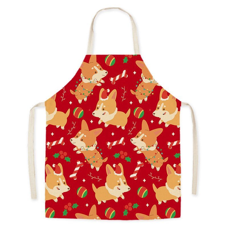 Premium Linen Christmas Kitchen Apron for Adults & Kids - Anti-Fouling & Decorative-Astricos