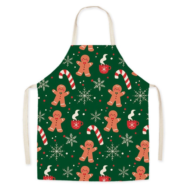 Premium Linen Christmas Kitchen Apron for Adults & Kids - Anti-Fouling & Decorative-Astricos