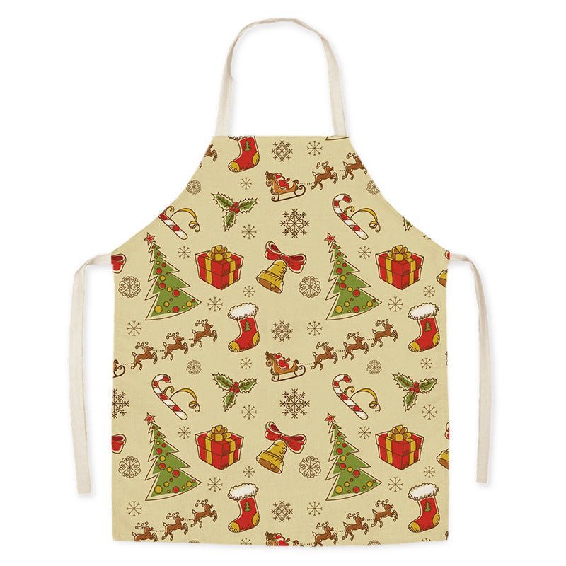 Premium Linen Christmas Kitchen Apron for Adults & Kids - Anti-Fouling & Decorative-Astricos