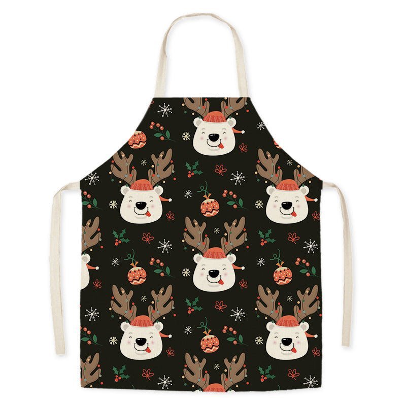 Premium Linen Christmas Kitchen Apron for Adults & Kids - Anti-Fouling & Decorative-Astricos