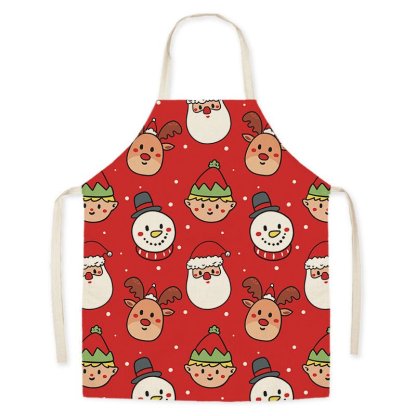 Premium Linen Christmas Kitchen Apron for Adults & Kids - Anti-Fouling & Decorative-Astricos